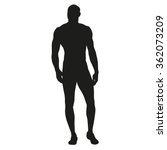 muscular man stands  rippling... | Shutterstock .eps vector #362073209