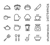 kitchen and cooking line icons... | Shutterstock .eps vector #1457549426