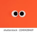Cute googly eyes funny isolated ...