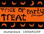 postcard halloween vector bats... | Shutterstock .eps vector #1505692259