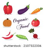 organic fresh vegetables... | Shutterstock .eps vector #2107322336