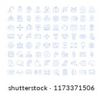 set vector line icons in flat... | Shutterstock .eps vector #1173371506