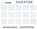 collection of vector line icons ... | Shutterstock .eps vector #1345502336