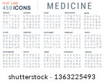 collection of vector line icons ... | Shutterstock .eps vector #1363225493