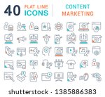 set of vector line icons of... | Shutterstock .eps vector #1385886383