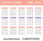 big collection of linear icons. ... | Shutterstock . vector #1386959000