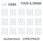 big collection of linear icons. ... | Shutterstock . vector #1398159623