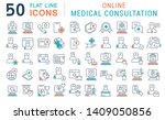 set of vector line icons of... | Shutterstock .eps vector #1409050856