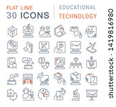 set of vector line icons of... | Shutterstock .eps vector #1419816980