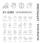 set vector line thin icons of... | Shutterstock .eps vector #1694561866