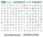 set vector line icons in flat... | Shutterstock .eps vector #439651990