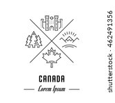 Vector Logo Canada. Hipster...
