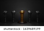 gold microphone among black... | Shutterstock . vector #1639689199