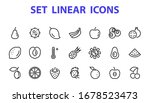 fruit icon set  vector lines ... | Shutterstock .eps vector #1678523473