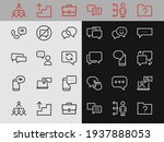 simple set of message line... | Shutterstock .eps vector #1937888053