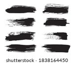 brush touch. gray ink stain... | Shutterstock .eps vector #1838164450