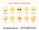 infographic of heatstroke... | Shutterstock .eps vector #1975087670