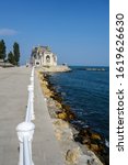 Small photo of ROMANIA/CONSTANTA, August 10, 2014 - The casino in Constanta is a historical building, the most representative symbols of the city, being built in 1909 and inaugurated in 1910.