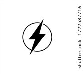 lightning electric icon vector... | Shutterstock .eps vector #1722587716