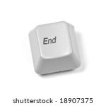 End Key Over White Background