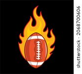 American Football Flame Fire...