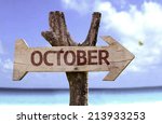 October Wooden Sign With A...