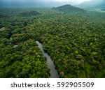 Aerial View Of River In...