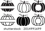 vector set of pumpkins in flat... | Shutterstock .eps vector #2014991699