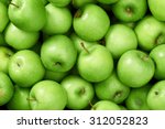 Green apple raw fruit and...