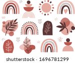 set of vector abstract elements ...