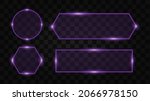 futuristic set purple neon... | Shutterstock .eps vector #2066978150