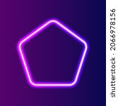 futuristic neon frame border.... | Shutterstock .eps vector #2066978156
