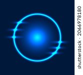 futuristic neon circle frame... | Shutterstock .eps vector #2066978180