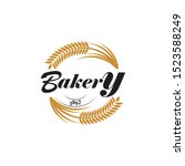 bakery hand written lettering... | Shutterstock .eps vector #1523588249