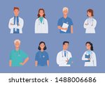 collection of medical staff... | Shutterstock .eps vector #1488006686