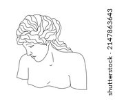 aesthetic greek sculpture line... | Shutterstock .eps vector #2147863643