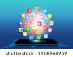 application on mobile ... | Shutterstock .eps vector #1908968959