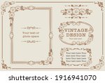 set of decorative photo frames... | Shutterstock .eps vector #1916941070