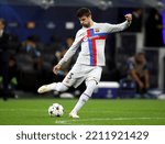 Small photo of MILAN, ITALY - October 4, 2022: Gerard Pique in action during the UEFA Champions League 2022-2023 FC Internazionale v FC Barcelona at San Siro Stadium.