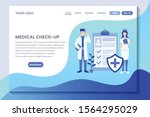 modern flat medical check up... | Shutterstock .eps vector #1564295029
