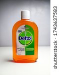 Small photo of Kuala Lumpur, Malaysia - May 2020: Antiseptic germicide "Dettol"