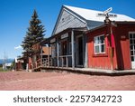 Small photo of Butte, MT, USA - Jun 30, 2022: At the World Museum of Mining tourists can explore a mine called the Orphan Girl, and a reconstructed a mining Boomtown called “Hell-Roarin’ Gulch.”