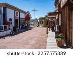 Small photo of Butte, MT, USA - Jun 30, 2022: At the World Museum of Mining tourists can explore a mine called the Orphan Girl, and a reconstructed a mining Boomtown called “Hell-Roarin’ Gulch.”