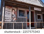 Small photo of Butte, MT, USA - Jun 30, 2022: At the World Museum of Mining tourists can explore a mine called the Orphan Girl, and a reconstructed a mining Boomtown called “Hell-Roarin’ Gulch.”