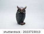 Small photo of Owl bibelot on white background