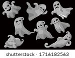 halloween pattern background.... | Shutterstock .eps vector #1716182563