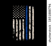 illustration us police flag... | Shutterstock .eps vector #1851888796