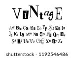 vintage   vector hand drawn... | Shutterstock .eps vector #1192546486