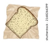 single slice of toasted bread... | Shutterstock .eps vector #2168266399