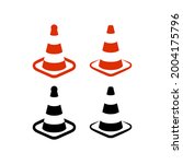 traffic cone icon vector... | Shutterstock .eps vector #2004175796